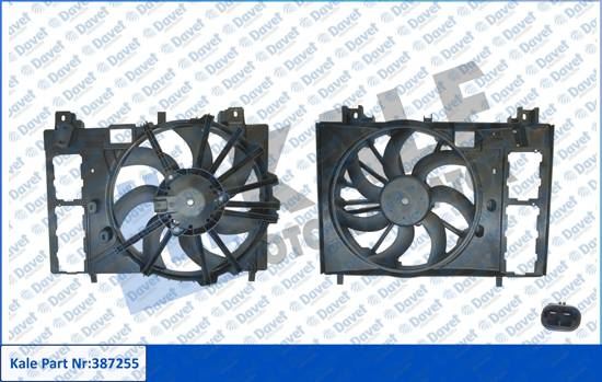 KALE 387255 Fan Motoru Davlumbazli Peugeot 407 407 Sw 2.0hdi 04>10 508 508 Sw 1.6/2.0hdi 10>18  Citroen C5 Iii 1.6-2.0hdi 08>